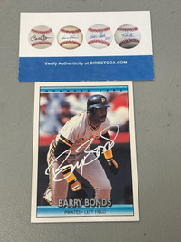 Barry Bonds Signed Card