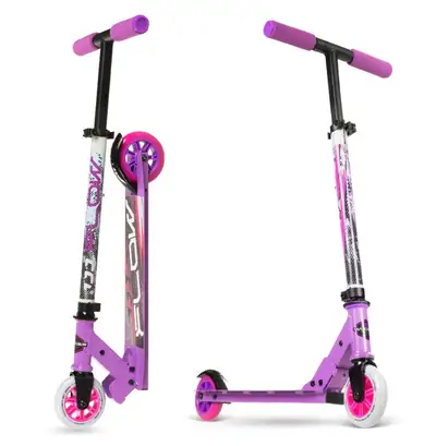 In very good condition. Purple/pink Adjustable two-piece handlebar adjusts from 26" to 30.5" for a c...