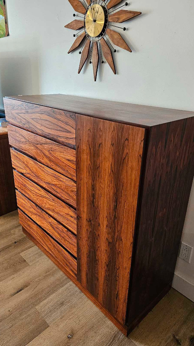 Rosewood 12-Drawer Dresser - Danish Midcentury  in Dressers & Wardrobes in Calgary - Image 3