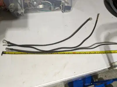 For sale are individual or a lot of up to 3 24" long Copper Cable with about 4 AWG wire with about 5...