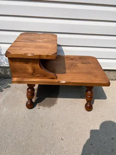 mid-century modern two-tier end table, View more