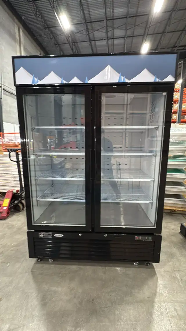 Brand New Open Box EFI 54" Double Glass Door Refrigerator