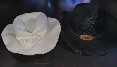 Bride/groom cowboy hats