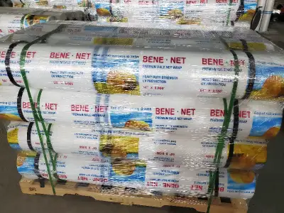 Heavy duty net wrap 48” X 9840’ 51” X 9840’ 64” X 7000’-8000’-9000’ 67” X 7000’-9000’ 16-20-25 rolls...