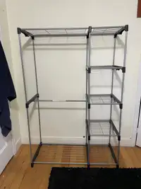 Prima Metal Freestanding Closet Organizer with 5 Wire Shelves