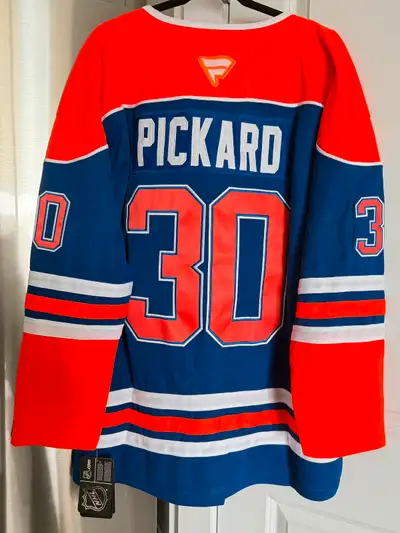 New Oilers Hockey Jersey Calvin Pickard Cross posted.... Let me know if you need more info. Thank yo...