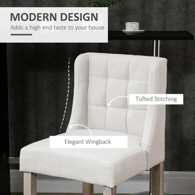 Modern Counter Bar Stool Tufted Upholstered Counter Chair for in Chairs & Recliners in Markham / York Region - Image 3