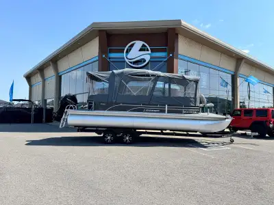 2014 Legend 25 foot pontoon with 150 Hp Mercury motor. Black, grey and white with camper top. No tra...