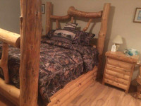 Log bed and mattress set