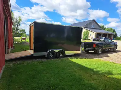 Cargo or Toy trailer Custom built by Canadian trailer company Translucent roof Heavy duty rear ramp...