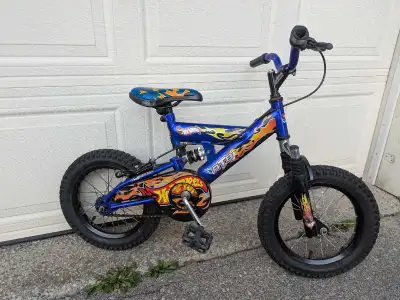Full Suspension Hot Wheels Kids Bike 14", View more
