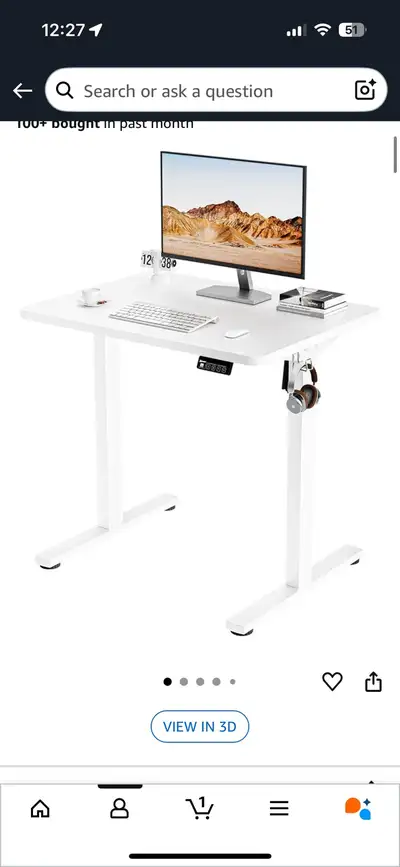 32x23.6 inch(80x60cm) Electric Height Adjustable Standing Desk, Sit Stand Desk with Splicing Top for...