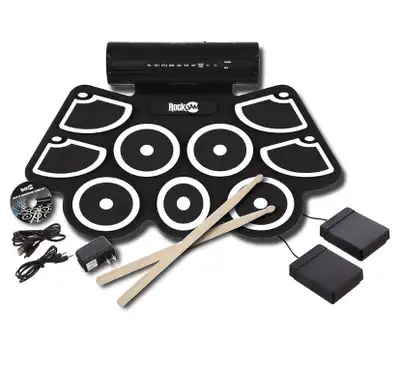 Drum pads provide realistic expression; similar sounds to a non-electric drum kit 9 drums pads with...