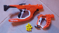 Nerf RIVAL Curve Shot SIDESWIPE FLEX blaster gun lot w/12 balls