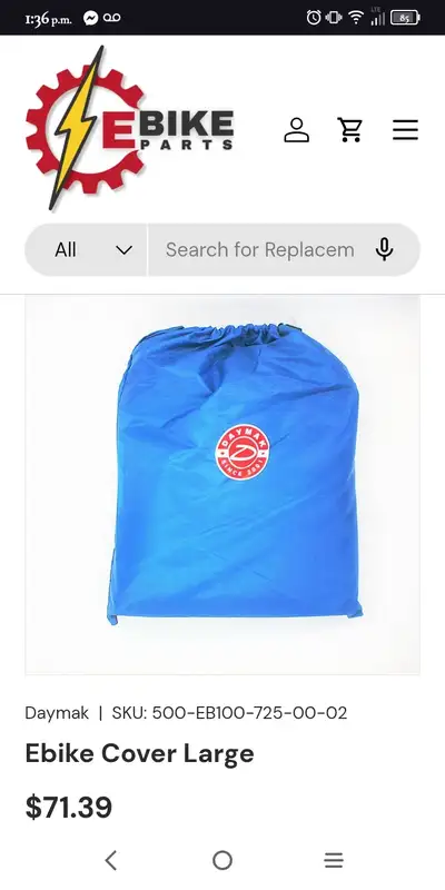 Large Daymak Ebike Cover, View more