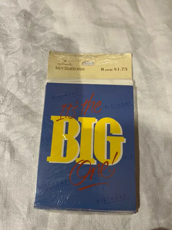 HALLMARK NIP SEALED 8 Birthday Invitations It's the Big One! in Other in Calgary - Image 2