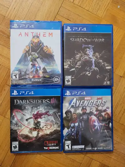 PS4 and PS3 video games for sale Shadow of war Darksiders 3 Anthem (New sealed) Marvel Avengers Hunt...