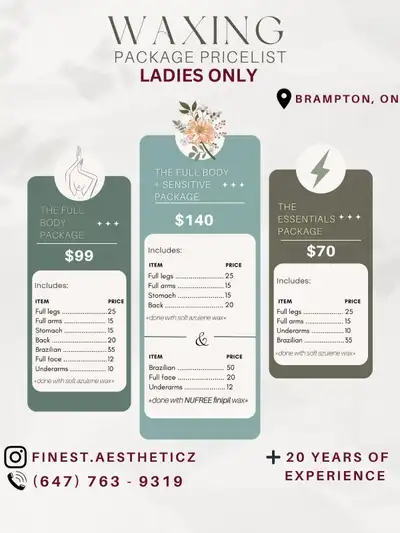 Waxing in Brampton , View more