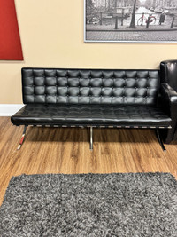 All real leather top quality rarely used couch