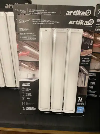 LED Under Cabinet Lights 3-Pack – Ultra-Thin Panels, Motion Sens, View more