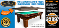 Table de billard Yamaska 8 pieds et dessus ping-pong pool table