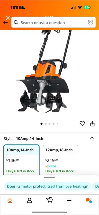 $15 daily cultivator rental, works great to loosen soil, $50 damage deposit, $50 returned once machi...