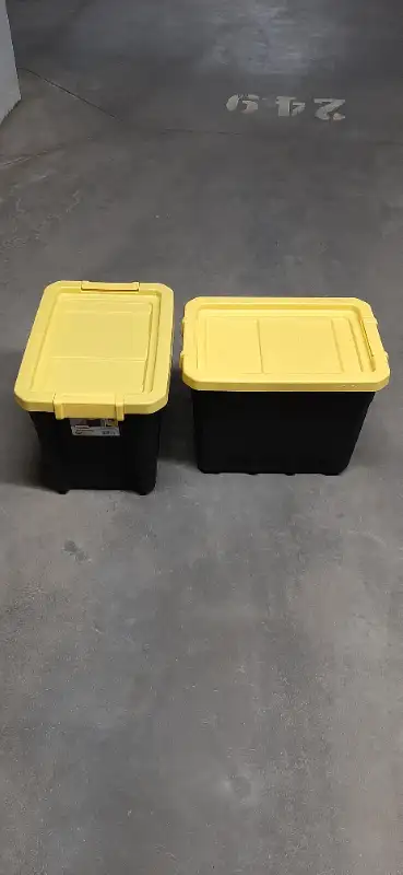 2 storage bins for sale 18 L X12 W X13 H 7.5 Gallon each