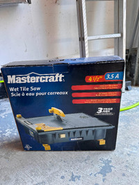 Brand new in box Mastercraft Wet Tile Saw