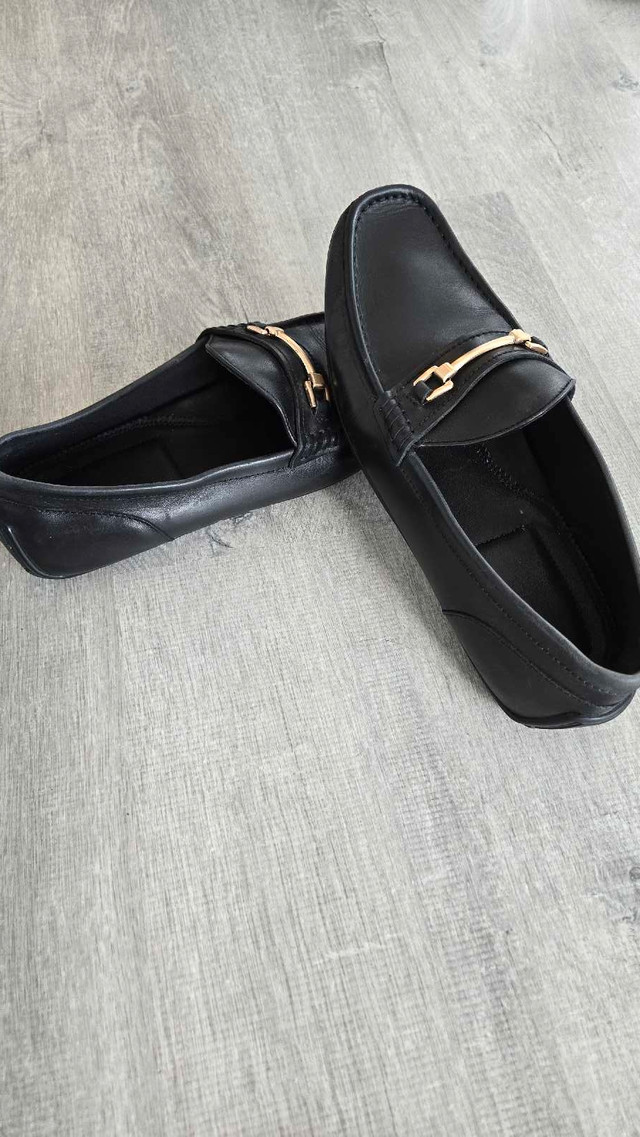 Aldo Black Leather Loafers in Men's Shoes in City of Toronto