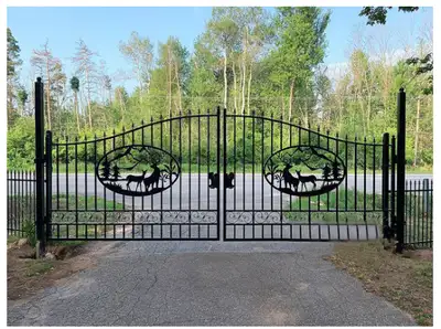 20 FEET Black Iron Gate//Metal Fence, View more