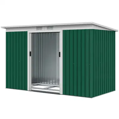 Outsunny 9' x 4' Garden Tool Metal Shed , View more