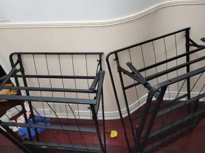 Queen size metal bed frame, View more