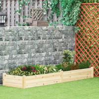 96" x 24" x 10" Wooden Raised Garden Bed