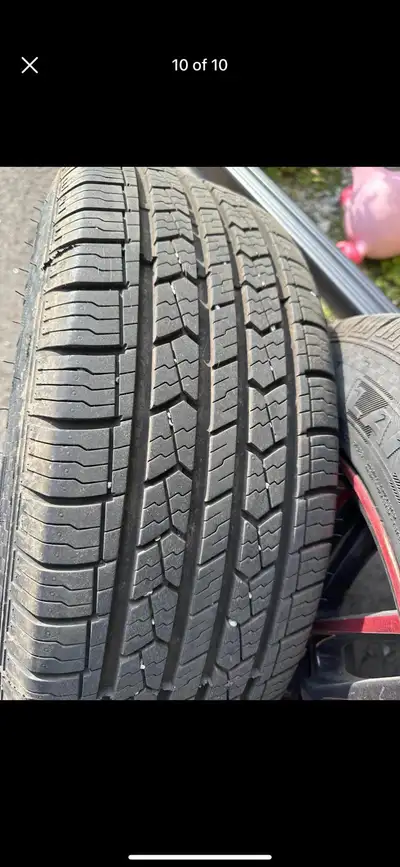 The is tires a double star landrider The size is 225/60 R17 Selling four tires with rims new $1200 M...