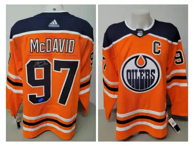 Edmonton Oilers Authentic Adidas UPPER DECK COA Mint Condition $2200