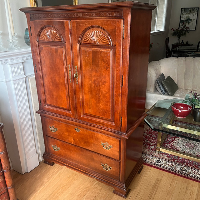 Stanley Mahogany Armoir / Dresser / Entertainment Unit in Dressers & Wardrobes in City of Toronto