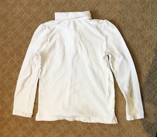 Girls Uniform Pique Polo White Sz 7-8 in Kids & Youth in City of Toronto - Image 2