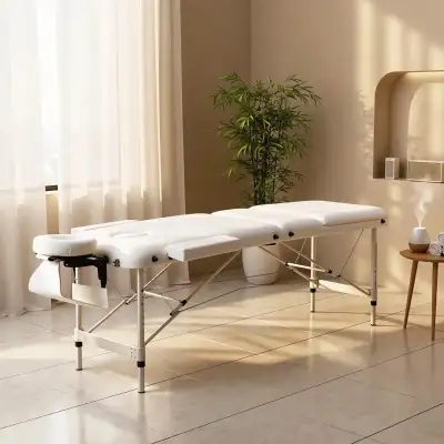 85" 3 Section Foldable Massage Table Professional Salon Spa , View more