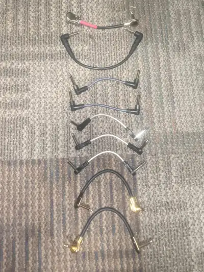 9 pedal connector cables for guitar pedals, in great condition, View more