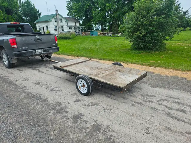 Flatbed trailer. Property trailer, not yet legal for the road. in Cargo & Utility Trailers in Kingston - Image 3