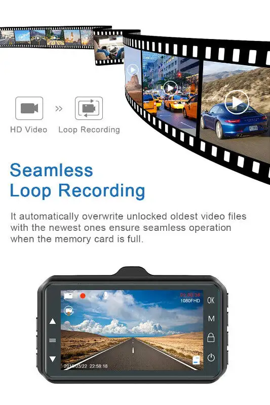 HD 1080P Dash Cam Night Vision, Parking Monitor & Memory Card62863260252674123