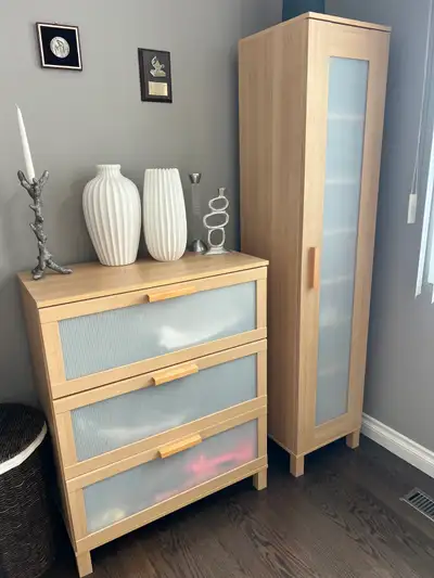 light Wood Dresser + Tall Cabinet, View more