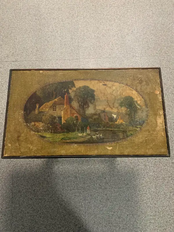Antique Folding Table - Cottage Country Scenery in Arts & Collectibles in Fredericton - Image 4