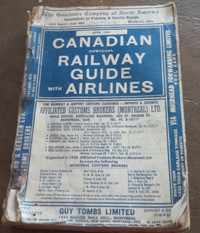 Old Reference Book: Apr 1961, Cdn Railway Guide with Airlines