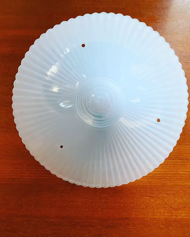 GLOBE GLASS ART DECO VINTAGE CEILING LAMP BLUE62864363083138123