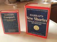 2 dictionnaires francrais anglais Harrap's