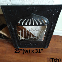 Antique Faux Fireplace Electric Heater - Cast Iron, Early 1900's