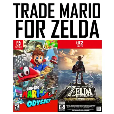 ⏩⏩TRADE Mario Odyssey for Zelda⏩⏩, View more