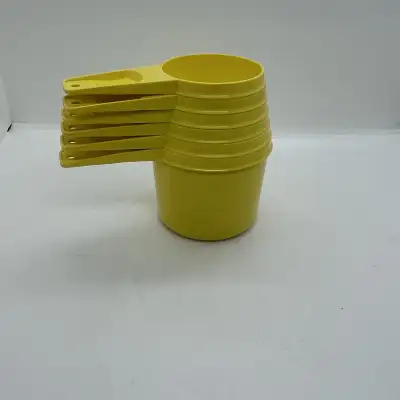 Vintage Tupperware Measuring Cups Harvest Gold, View more