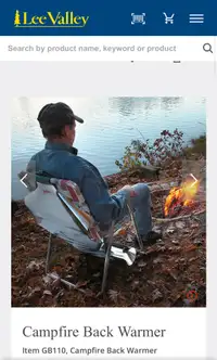Campfire back warmer